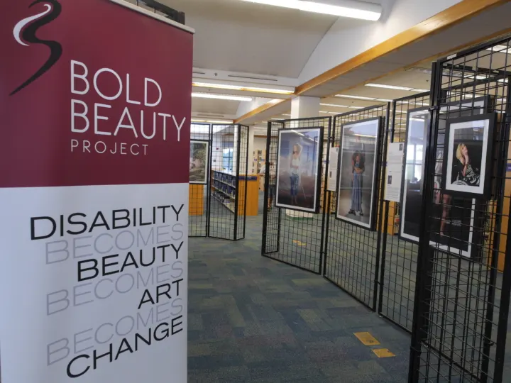 Bold Beauty Project displaying images at library