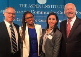 Left to Right: Todd Westerfeld, Rachel James, Adriana Ficano and President J. David Armstrong, Jr