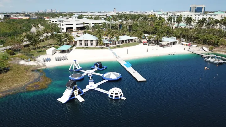 Drone view of aquaglide at Tigertail