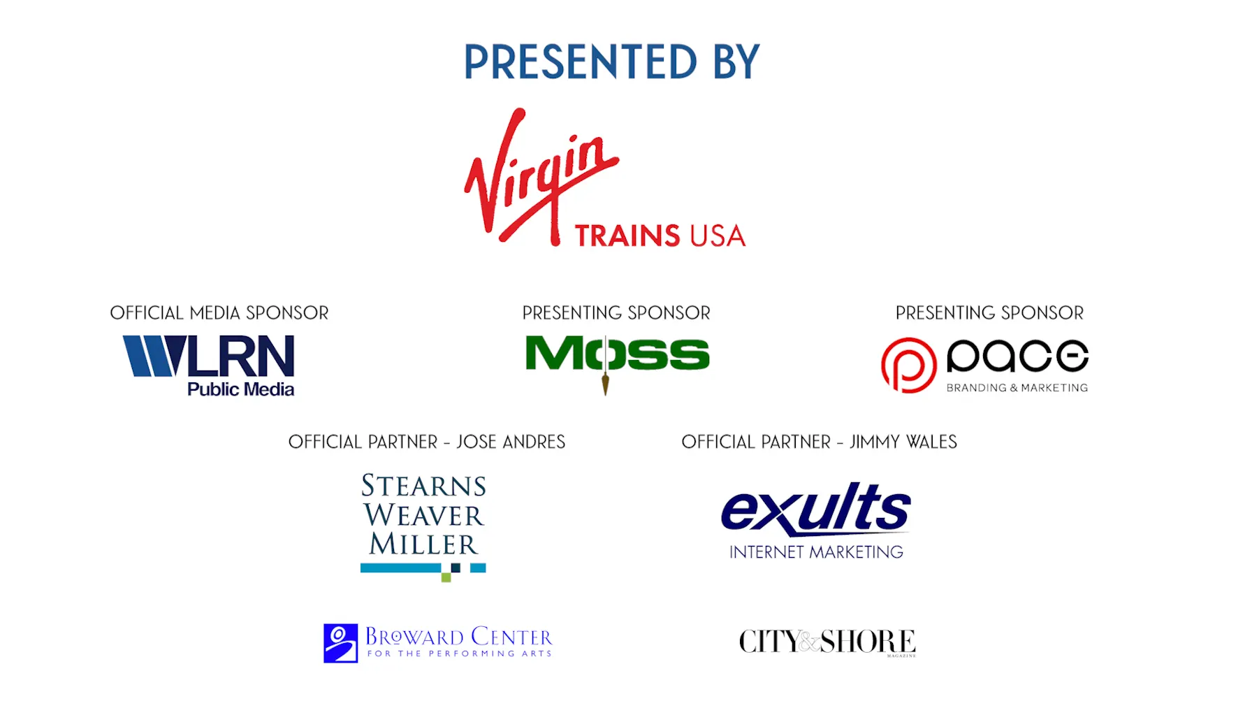 Broward College Speaker Series sponsors